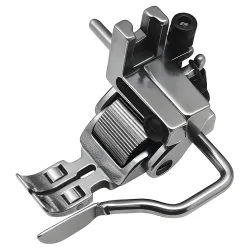 Piciorus multifunctional reglabil, cu ghidaj stanga sau dreapta si rotita de metal dintata pentru aplicat fermoar sau snur, pentru masini industriale de cusut simple cu 1 ac