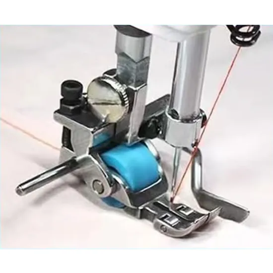 Piciorus multifunctional reglabil, cu ghidaj stanga sau dreapta si rotita de silicon pentru aplicat fermoar sau snur, pentru masini industriale de cusut simple cu 1 ac