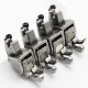 Piciorus compensator stanga ingust cu rola zimtata de metal pentru masini industriale de cusut simple cu 1 ac, 1/32" (1mm)