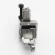 Piciorus compensator dreapta ingust cu rola dintata de teflon, pentru masini industriale de cusut simple cu 1 ac, 1/16" (1.6mm)