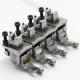 Piciorus compensator dreapta ingust cu rola dintata de metal, pentru masini industriale de cusut simple cu 1 ac, 1/32" (1mm)
