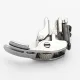Piciorus presor reglabil cu rola dintata de metal pentru masini industriale de cusut cu taiere a marginilor, 1/8" (3mm)