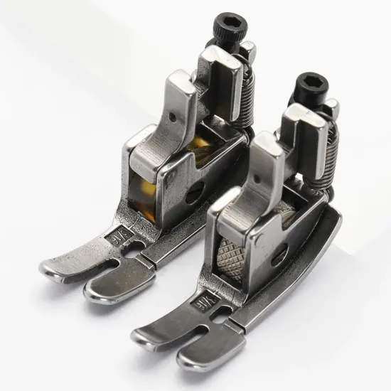 Piciorus presor reglabil cu rola de silicon pentru masini industriale de cusut cu taiere a marginilor, 3/16" (5mm)
