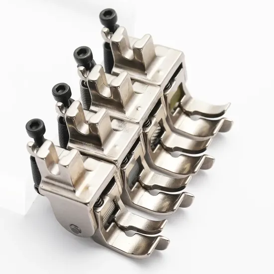 Piciorus compensator cu ghidaj pe partea stanga si rola dintata de metal pentru masini industriale de cusut simple cu 1 ac