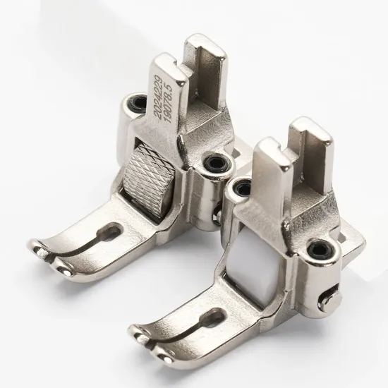Piciorus presor cu rola de teflon si ghidaj reglabil pentru masini industriale de cusut simple cu 1 ac