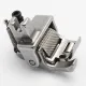Piciorus compensator stanga lat cu rola zimtata de metal si rola metalica pe talpa pentru masini industriale de cusut simple cu 1 ac