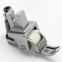 Piciorus reglabil cu rola dintata de teflon pentru fermoar dreapta, pentru masini industriale de cusut simple cu 1 ac