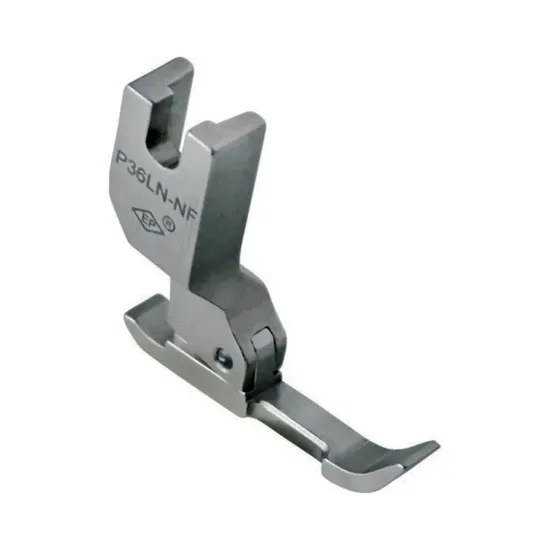 Piciorus de fermoar stanga ingust cu transport concomitent prin tija de ac pentru masini industriale de cusut simple cu 1 ac, latime talpa 5mm