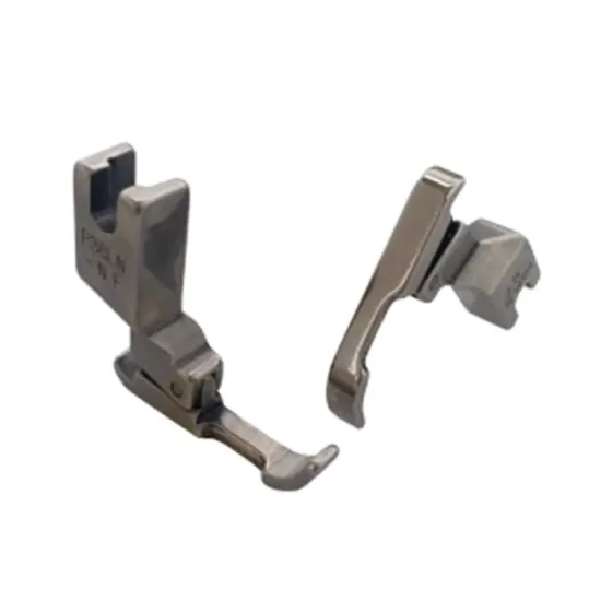 Piciorus de fermoar stanga ingust cu transport concomitent prin tija de ac pentru masini industriale de cusut simple cu 1 ac, latime talpa 5mm