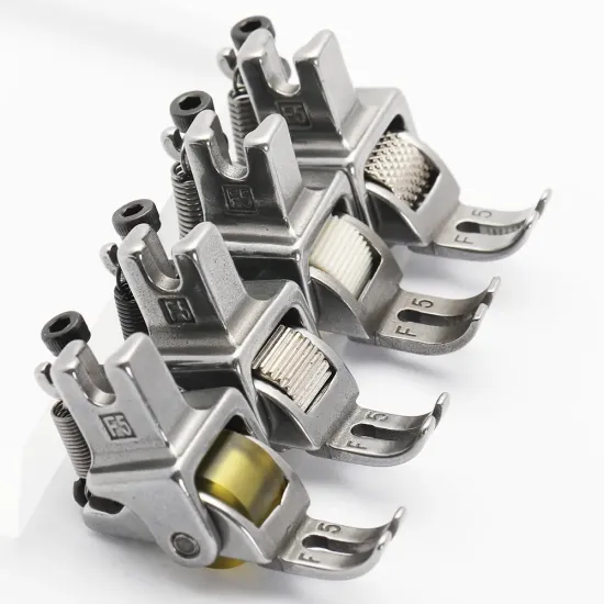 Piciorus simplu ingust cu rola dintata de metal pentru masini industriale de cusut simple cu 1 ac