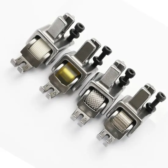 Piciorus simplu ingust cu rola dintata de metal pentru masini industriale de cusut simple cu 1 ac