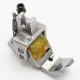 Piciorus reglabil cu rola de silicon si canal pe partea stanga pentru piping, pentru masini industriale de cusut simple cu 1 ac, latime canal 6mm