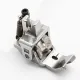 Piciorus reglabil cu rola zimtata de metal si canal pe partea stanga pentru piping, pentru masini industriale de cusut simple cu 1 ac, latime canal 6mm