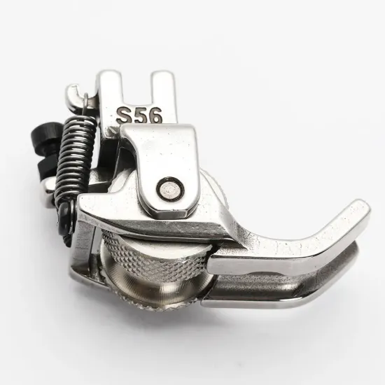 Piciorus reglabil cu rola zimtata de metal si canal pe partea dreapta pentru piping, pentru masini industriale de cusut simple cu 1 ac, latime canal 6mm
