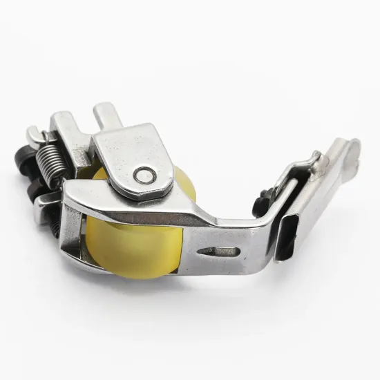 Piciorus presor cu rola de silicon si tub pentru atasat siret, elastic sau banda cu latimea de pana la 10mm, pentru masini industriale de cusut simple cu 1 ac