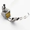 Piciorus presor cu rola de silicon, cu ghidaj spirala si tub pentru atasat siret, elastic sau banda cu latimea de pana la 10mm, pentru masini industriale de cusut simple cu 1 ac