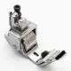 Piciorus presor cu rola zimtata de metal si tub pentru atasat siret, elastic sau banda cu latimea de pana la 10mm, pentru masini industriale de cusut simple cu 1 ac