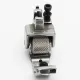 Piciorus presor cu rola zimtata de metal si tub pentru atasat siret, elastic sau banda cu latimea de pana la 10mm, pentru masini industriale de cusut simple cu 1 ac