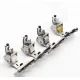 Piciorus presor cu rola dintata de metal si tub pentru atasat siret, elastic sau banda cu latimea de pana la 4cm, pentru masini industriale de cusut simple cu 1 ac