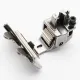 Piciorus presor cu rola dintata de metal si tub pentru atasat siret, elastic sau banda cu latimea de pana la 4cm, pentru masini industriale de cusut simple cu 1 ac