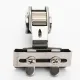 Piciorus presor cu rola dintata de metal si tub pentru atasat siret, elastic sau banda cu latimea de pana la 4cm, pentru masini industriale de cusut simple cu 1 ac
