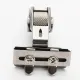 Piciorus presor cu rola zimtata de metal si tub pentru atasat siret, elastic sau banda cu latimea de pana la 4cm, pentru masini industriale de cusut simple cu 1 ac