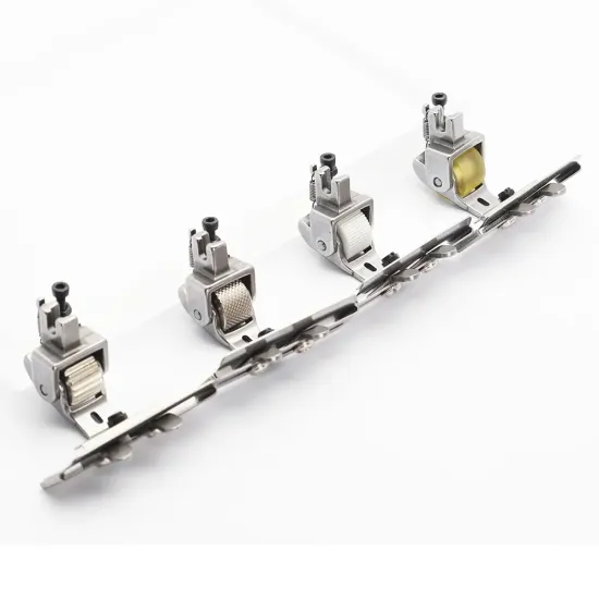 Piciorus presor cu rola de silicon si tub pentru atasat siret, elastic sau banda cu latimea de pana la 5cm, pentru masini industriale de cusut simple cu 1 ac