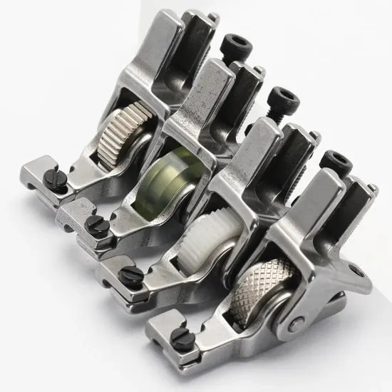 Piciorus reglabil cu rola de silicon pentru cusut fermoar ascuns, pentru masini industriale de cusut simple cu 1 ac