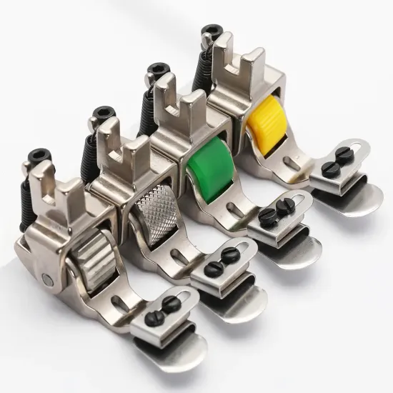 Piciorus pentru tiv simplu inferior cu rola de silicon si reglaj, pentru masini industriale de cusut simple cu 1 ac