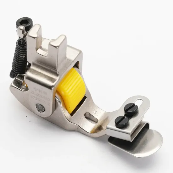 Piciorus pentru tiv simplu inferior cu rola dintata de teflon si reglaj, pentru masini industriale de cusut simple cu 1 ac