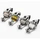 Piciorus presor cu rola dintata de metal si ghidaj reglabil pentru masini industriale tip uberdeck de cusut acoperire cu 3 ace, distanta intre ace 6,4mm