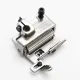 Piciorus presor cu rola dintata de metal si ghidaj reglabil pentru masini industriale tip uberdeck de cusut acoperire cu 3 ace si 5 fire, distanta intre ace 5,6mm