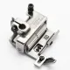 Piciorus presor cu rola dintata de metal si ghidaj reglabil pentru masini industriale tip uberdeck de cusut acoperire cu 3 ace si 5 fire, distanta intre ace 6,4mm