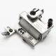 Piciorus presor cu rola dintata de teflon si ghidaj reglabil pentru masini industriale tip uberdeck de cusut acoperire cu 3 ace si 5 fire, distanta intre ace 6,4mm