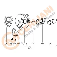 Suveica pentru masini de cusut industriale cu graifer rotativ orizontal, Cerliani