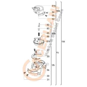 Graifer rotativ vertical cu taiere de fir Cerliani