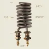 Element de incalzire (rezistenta) spiralat pentru echipamente de calcat, lungime 120mm, filet 3/8″, 230V, 3.300W
