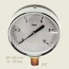 Manometru 0-10 bari, Ø cadran 100mm, Ø filet 3/8″