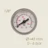 Manometru cu suport de fixare, 0-6 bari, Ø cadran 40mm, Ø filet 1/8″