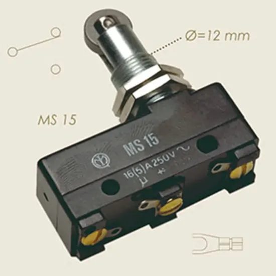 Microintrerupator MS 15 pentru fier de calcat, Ø filet 12mm