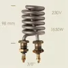 Element de incalzire (rezistenta) spiralat pentru echipamente de calcat, lungime 98mm, filet 3/8″, 230V, 1.650W