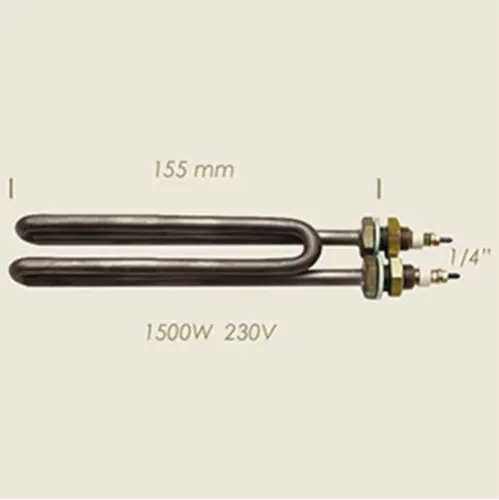 Element de incalzire (rezistenta) pentru echipamente de calcat, lungime 155mm, filet 1/4″, 230V, 1.500W