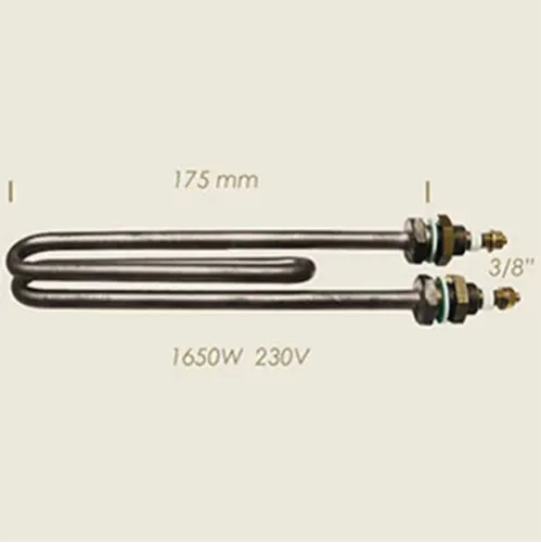 Element de incalzire (rezistenta) pentru echipamente de calcat, lungime 175mm, filet 3/8″, 230V, 1.650W