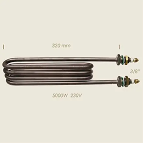 Element de incalzire (rezistenta) pentru echipamente de calcat, lungime 320mm, filet 3/8″, 230V, 5.000W