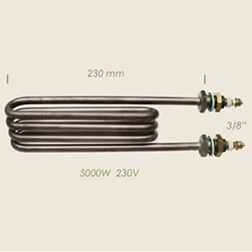 Element de incalzire (rezistenta) pentru echipamente de calcat, lungime 230mm, filet 3/8″, 230V, 5.000W