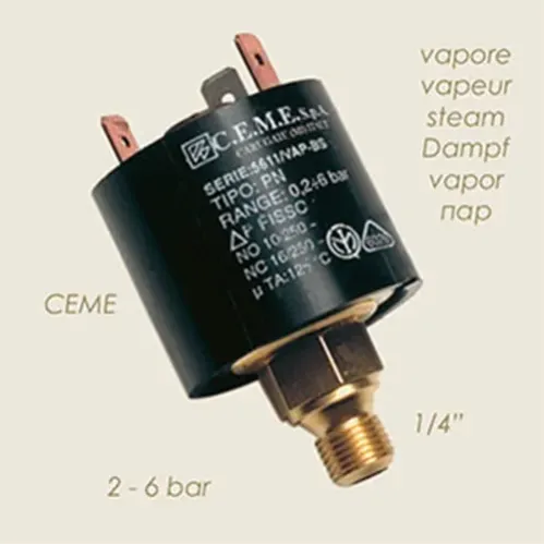 Presostat automat pentru vapori, 2.0 – 6.0 bari, 1/4″, CEME 5612