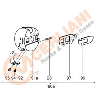 Suveica pentru masini de cusut industriale cu graifer rotativ orizontal, Cerliani