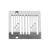 Placa de ac pentru masini industriale de cusut speciale cu 6 ace Kansai Special DLR 1509P-E, 3.2mm×6 (1/8″×6)