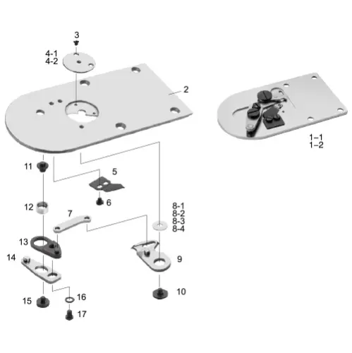 Ansamblu placa de ac pentru masini industriale de cusut Juki AMS-215D