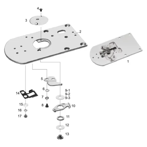 Ansamblu placa de ac pentru masini industriale de cusut Brother BAS-311G